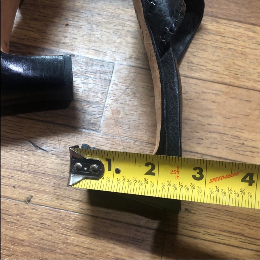 Brighton Black Heeled Sandals with Silver Accents - Picture 5 of 6